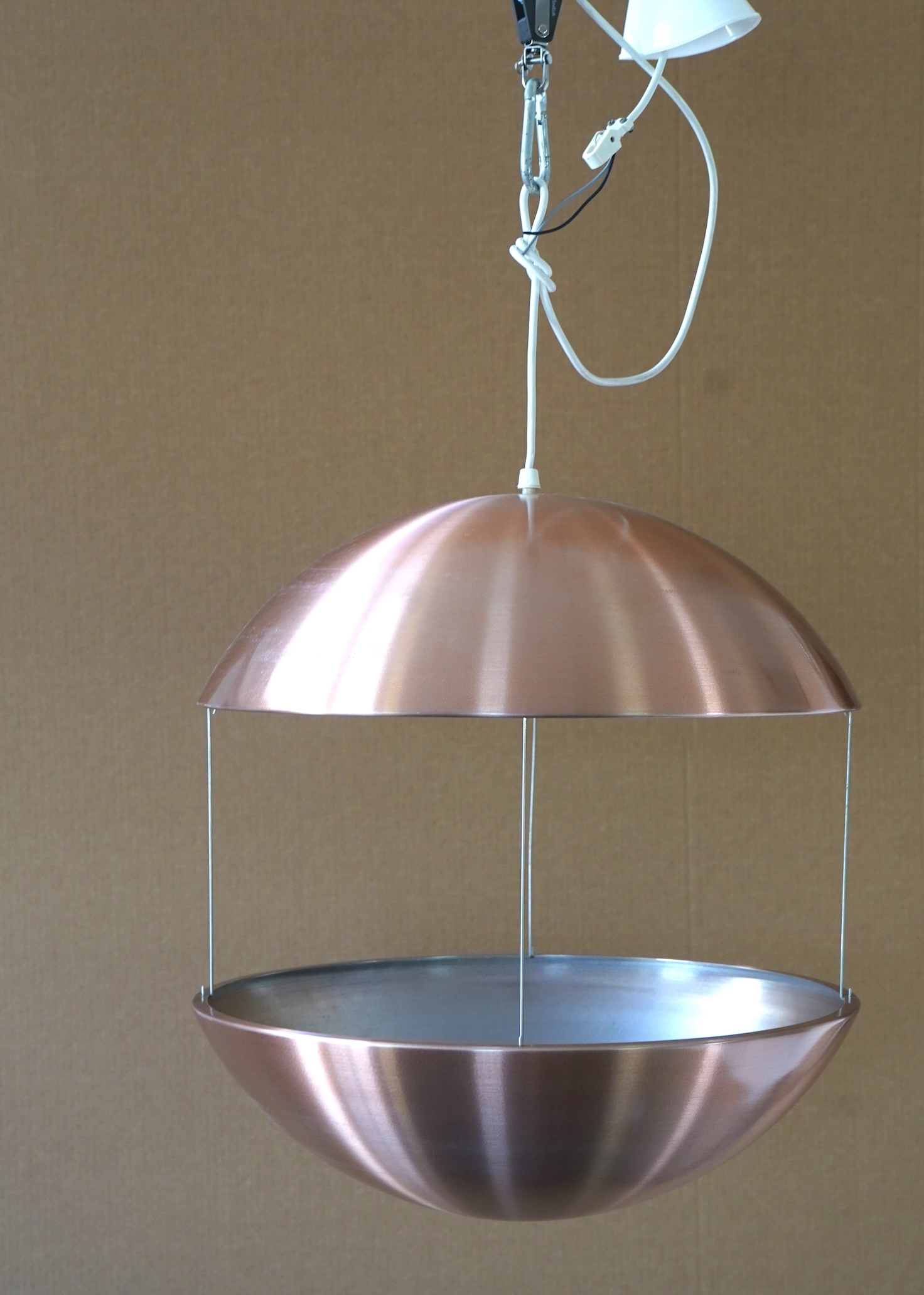 Poul Cadovius (Danish, 1911-2011): A 'Royal System' RS50 hanging pendant 'flower' lamp and planter